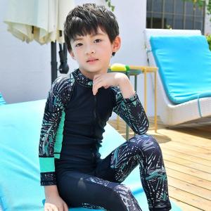 ชุดว่ายน้ำ Luoke สำหรับเด็กผู้หญิงและเด็กผู้ชายกลางแจ้งแขนยาวชุดว่ายน้ำชิ้นเดียวอาทิตย์อบแห้งชุดว่ายน้ำ GIRLSS-yzj-281-MYR8819