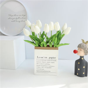 Bông Hoa Tulip Nhân Tạo Trang Trí Nhà Cửa Đẹp Mắt Cầm Tay Cô Dâu (giá của 10 bông) decor để bàn TODOCO H02