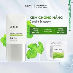 Combo skincare 3 món bộ sản phẩm chăm da cơ bản DailyU giúp da sạch sâu cấp ẩm chống nắng thuần chay - Life Style 4U