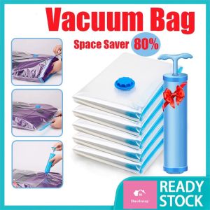 Vacum Bag Pakaian/Vacuum Bag Plastik /Travel Vakum Baju penyimpanan/Tahan Air Dapat Digunakan Kembali kompresibel JM MI 023 fon 003
