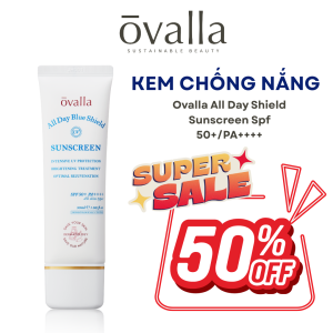Kem chống nắng Ovalla All Day Blue Shield  Sunscreen SPF50+/PA++++