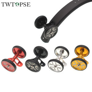 TWTOPSE Cycling British Flag Easy Wheel For Brompton Folding Bike Bicycle Rear Mudguard Fender Double Wheels 55mm Aluminum Alloy Accessories