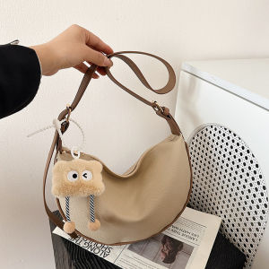 Head Layer pu Soft leather bag for women 2025 New trendy versatile crossbody bag niche design high-end shoulder dumpling bag