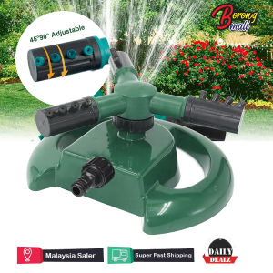 360° Rotating Lawn Garden Water Sprinkler Irrigation System 3 Nozzle Pipe / Paip Air Bercabang