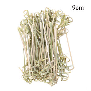 100pcs Disposable Bamboo Knot Stick Skewers Cocktail Picks Fruit Forks Barbeque Party Decoration Bar Tool