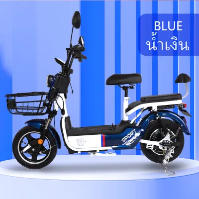 จักรยานไฟฟ้ามอเตอร์ไซค์ไฟฟ้ารุ่นA2สีสวย ราคาพร้อมแบตเตอรี่ 36v12a ถอดแบตชาร์ทนอกได้ มอเตอร์350wประกอบพร้อมแบต100%