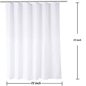 BELUGA 180CM Shower Curtain for Bathroom Waterproof Durable Mildew Proof Bath Curtain with Hooks Bathtub Curtains