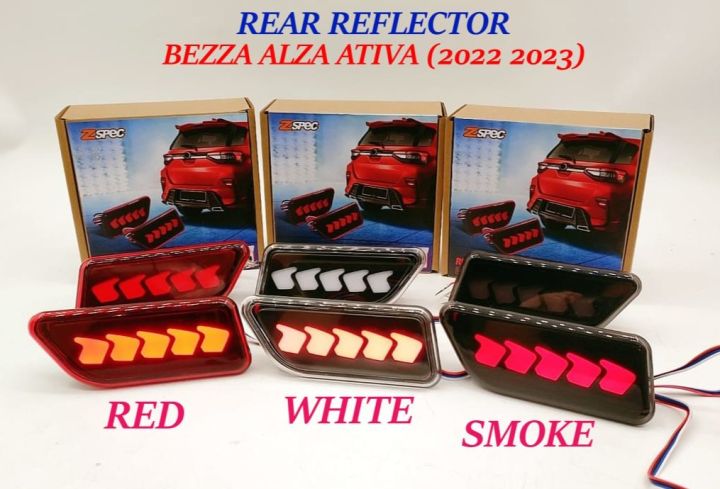 PERODUA ATIVA BEZZA ALZA 2022 2023 REAR BUMPER REFLECTOR LED LIGHT LAMP ...