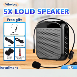 BERGARANSI TaffSTUDIO Spiker Speaker Pinggang guru Bluetooth Microphone LED Amplifier K6