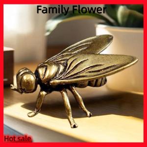 Family Flower Flash Sale 1 Piece Metal Insects Animal Figurine Home Office Desktop Decor Mini Brass Fly Insect Ornament Miniature Statue Vintage Craft Decoration