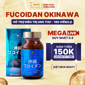 [Chính hãng] Viên uống tảo Nhật Okinawa Fucoidan tăng đề kháng giúp phòng và hỗ trợ ung thư - 180 viên/hộp