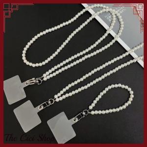 [The Cici Shop] สายคล้องโทรศัพท์มือถือแบบพกพาสำหรับเคสโทรศัพท์ สายคล้องคอประดับมุกสายคล้องป้องกันการสูญหาย
