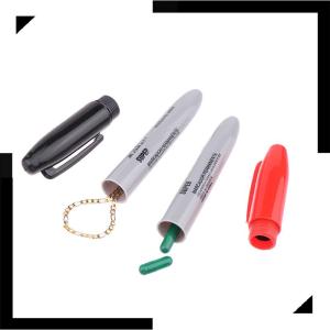 ❣💕WonderfulBuyinge ปากกามาร์กเกอร์ปลอมสุดสร้างสรรค์ปากกาหลอดเปล่าปากกาซ่อนช่องภาพเพื่อความปลอดภัยสร้อยคอเงินสดเงินของมีค่าขนาดเล็ก