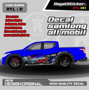 RYL 083 A-STIKER DECAL MOBIL MOBILIO ERTIGA XPANDER PANTHER KIJANG GRATIS CUSTOM NAMA