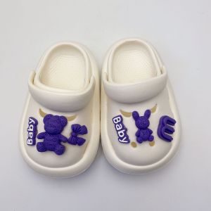 6Pcs Crocs Charms Shoe Decoration Set Resin Purple Doll Bear Detachable Shoe Flower Buckle for Crocs