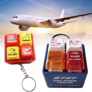 LEKGAVD 737 Airbus EGPWS Warning Simulator Aircraft Route Highly Simulated Pilot Keychain Portable Sound Effects 737 Warning Sound Kids Toy
