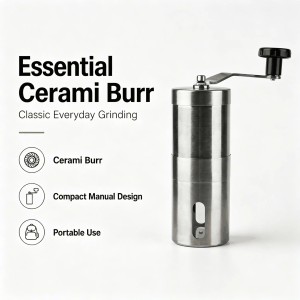Adjustable Manual Coffee Bean Grinder With Ceramic Grinding Core Portable Hand Mill For Home Coffee Brewing