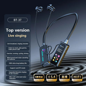 Wireless Bluetooth earphones with high-definition screens neckband earphones Bluetooth 5.4 high fidelity stereo noise cancelling sports earphones and ultra long battery life
