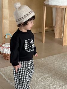 Baby boy clothes for autumn 2026 Childrens Autumn Clothing Korean Style Boys Outfit Sweatshirt and Sweatpants Two-Piece Set