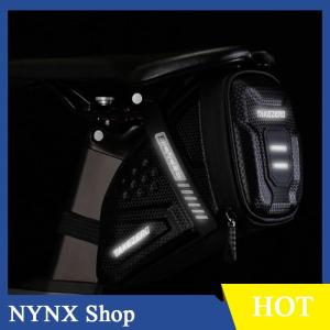 [NYNX] Fashion Waterproof Bicycle Saddle Bag Road Bike Saddlebags Reflective Striped Bicycle Tool Holder Bag MTB Accessories Tools