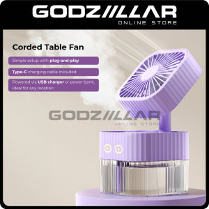 (3in1) Mini Air Cooler Desk Fan USB Rechargeable Nano Mist Spray Humidifier Purifier Cooler Fan Night Light Portable