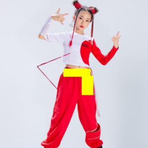 KAIZY Baju Dance Anak Perempuan Hip Hop Merah Putih 2in1 Korean Usia 2-14 Tahun LITTLE  ROOM KIDS
