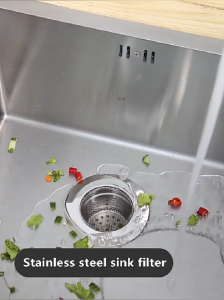 Jearry kitchen sink filter stainless steel sink leftovers strainer filter deodorant blocking