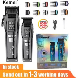Kemei Professional Electric Hair Clipper Kit Rechargeable Hair Trimmer Shaver For Men USB Charging Beard Razor KM-2797