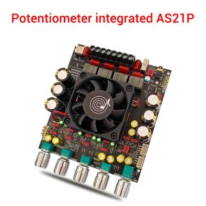 diymore ZK-AS21P 300W*2+600W 5.1 Bluetooth Digital Power Amplifier Board Module 2.1 Channel TPA3255*2 High and Low Tone Subwoofer Audio Decoder Board Mechanical Switch DC18-50V 12A