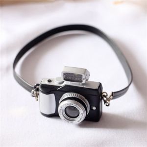 DEQIX Accessories Dollhouse Decoration 1/6 Doll Retro Plastic Toy 1/12 Doll Doll SLR Camera Dollhouse Miniature Camera Miniature Digital Camera Mini Doll Camera