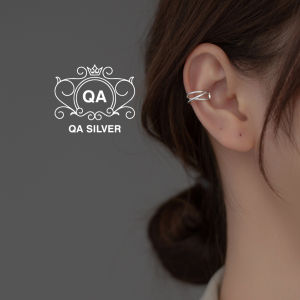 Khuyên tai bạc 925 kẹp vành tầng tròn bông nam nữ S925 EARCUFF QA SILVER Earrings EA240407