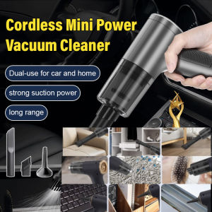 4-in-1 Cordless Handheld Vacuum Cleaner for Car and Home with High Power Suction Air Pump Inflator Blower 4 Functions Rechargeable Portable Automotive