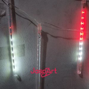 LAMPU TUMBLR METEOR MERAH PUTIH LED ISI 8 BATANG - AGUSTUSAN HUT RI DEKORASI
