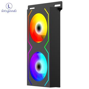 RAM Memory Cooler 4Pin PWM/5V 3Pin ARGB 600 -3600RPM RAM Radiator Heatsink with Dual 5020 Cooling Fans for DDR4 DDR5