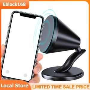 Magnetic Cell Phone Mount Aluminum Alloy Universal Phone Bracket Adjustable Angle Smartphone Holder for Car Dashboard