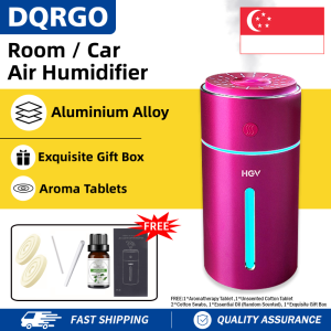 【DQRGO】260ml Mini Humidifier Portable Car Diffuser Essential Oil Wireless Aroma Diffuser Aluminum Alloy Fogger Mist for Desktop Office Home Gift Box Decoration 加湿器