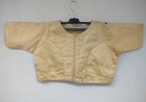 Readymade Embroidered Silk Saree Blouse for Women | Short Sleeves | Available in Sizes 32 (S) 34 (M) & 36 (L) | Assorted Colors | Pack of 1 Pc