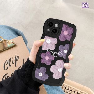 (Lokal Ready)Xinyu Casing hp Vivo Y17S Y27 Y36 Y16 Y15s Y15A Y12S Y12A Y02 Y01 Y02S Y22 Y22s Y35 Y21T Y21A Y21S Y33S Y12 Y12i Vivo V25e V27e Y15 Y17 Y11 Y20S Y91C Y19 Y30 Y50Y53s S1Pro Art Lukisan Cat Minyak Retro Bunga Wavy Edge Case