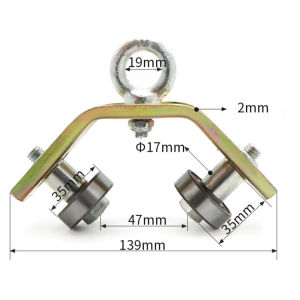 40/50 Triangle Steel/Angle Iron Cable Pulley Lifting Ring Type Suspension Pulley Lifting Tools