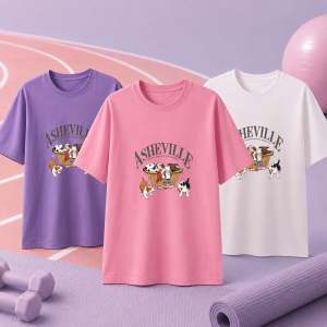 Womens Plus Size Cute Dog Graphic Quick Dry Sports T-Shirt Breathable Oversized Training Top OM258