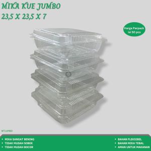 Mika Kue Mika Jumbo Mika Besar 23.5x23.5x7 Cm (Isi 50 Pcs / WTJUMBO)
