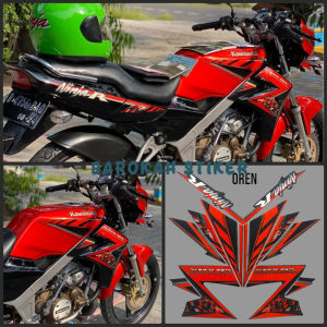 Striping Stiker Polet kawasaki ninja r 2014 oren se stiker list body motor standar