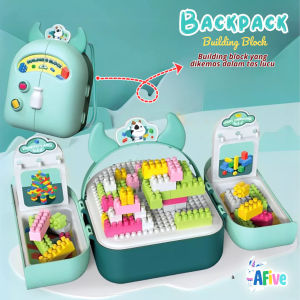 [AFive] Building Block Backpack | Mainan Edukasi Block Puzzle Bongkar Pasang | Hadiah Ulang Tahun