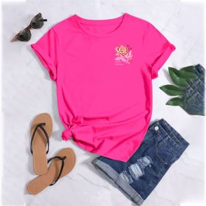 HJ-kaos Wanita Fanta Flower DTF