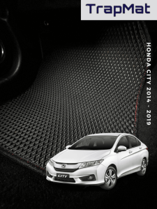 FOR - HONDA CITY 2014-2019 TrapMat Double Layer Car Floor Mat 100% Waterproof Anti Slip Easy to Clean(Front & Rear)