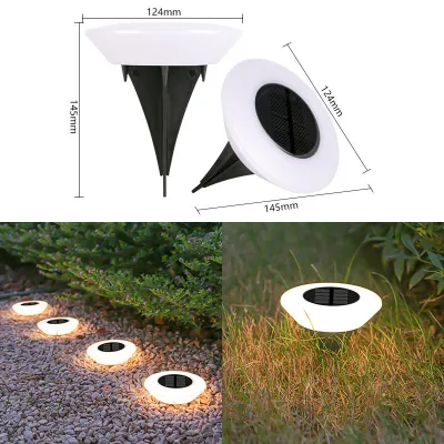 Allieuka ​โคมไฟสนาม ไฟโซล่าเซลล์ แต่งสวนทางเดิน LED Solar light กันน้ำ รวมไฟปักสนาม ไฟปักสนาม IP65