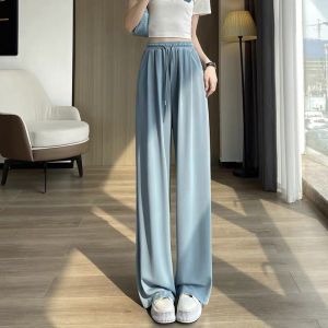 QUẦN DÀI ỐNG RỘNG CHẤT THUN TĂM cạp chun co giãn cạp cao tôn dáng