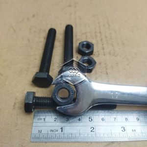 BAUT MUR BAJA HTB GRADE 8.8 M10X70 FULL DRAT PANJANG 7CM 7 CM BAUD KUNCI 17 HITAM M10 X 70 10X70 10 X 70 DIAMETER DRAT 10MM PITCH DRAT 1.5 sekrup skrup