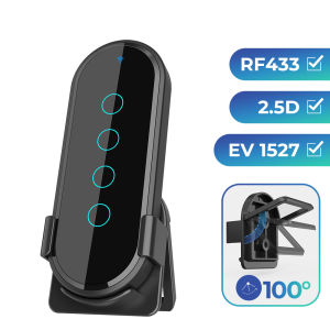 SMATRUL Tuya สมาร์ท WiFi พัดลมติดเพดาน RF433สวิตช์แบบไม่มีลวดกลางไฟผนังกระจกควบคุมแบบสัมผัส2 In 1แสงไฟแบ็คไลท์สวิตช์ไฟเดียวแอพเสียงสำหรับ Tmall Genie และ Google Home Alexa 110-240V