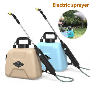 5L Electric Sprayer Garden Automatic Atomization Electric Spray Shoulder USB Rechargeable Garden Plant Watering Automatic Sprayer Garden Irrigation 360 Rotating Sprinkler Car Cleaning Disinfection Sterilization Sprayer